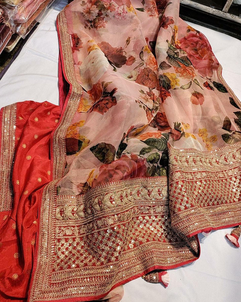 Floral Sarees with f