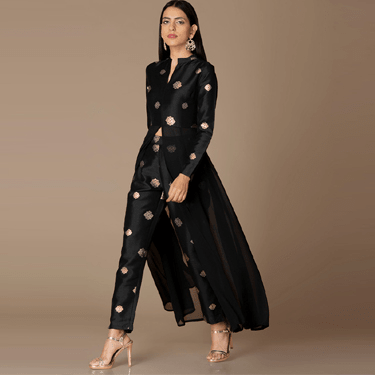 Salwar with 2025 overcoat designs