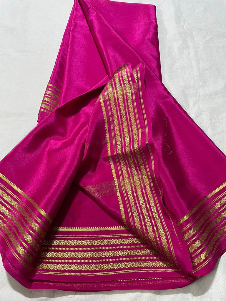 Designer 100gm Thickness Mysoree Silk Saree in Magenta