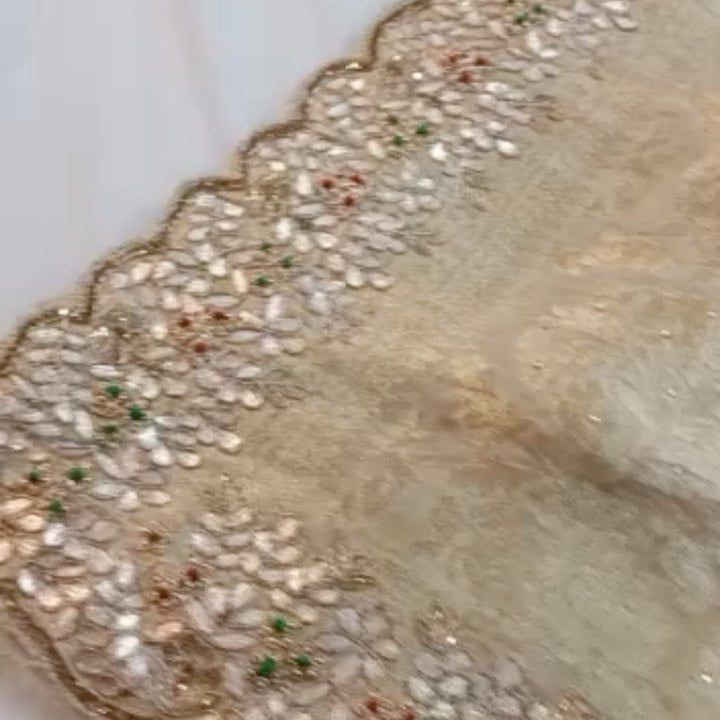 Beautiful Georgette Saree with gota...