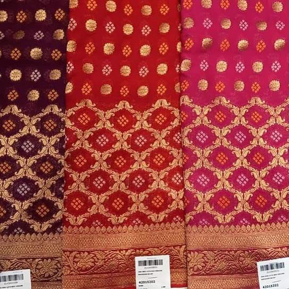 Pure Georgette khaddi Sarees from...