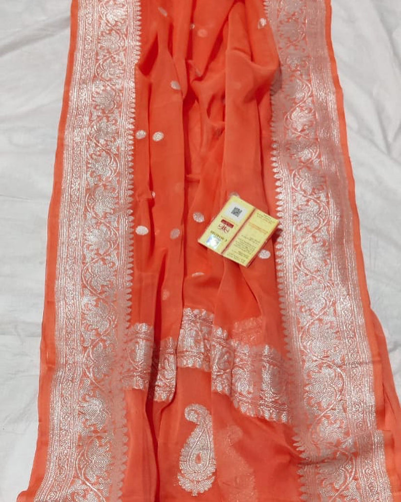 Banarasi khaddi chiffon Georgette Sarees...