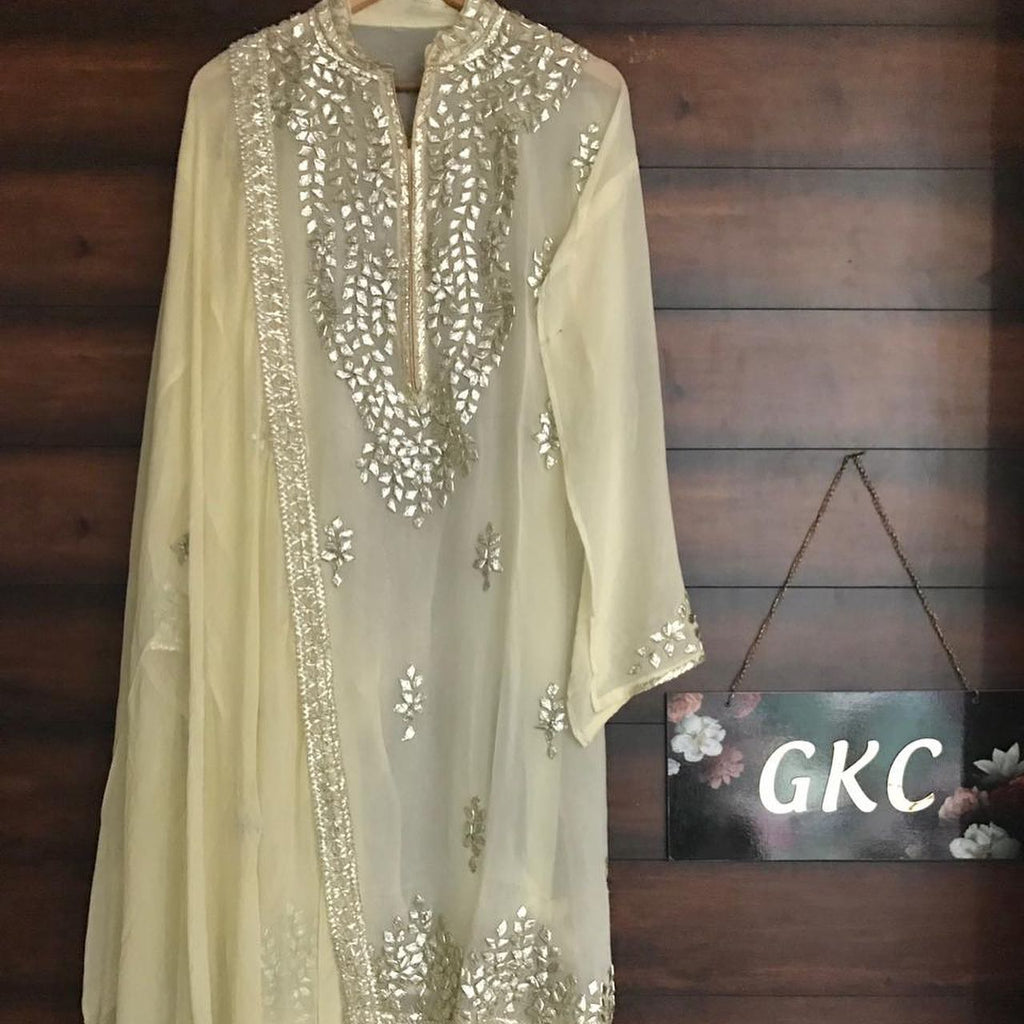 Georgette suit with gotapatti work...