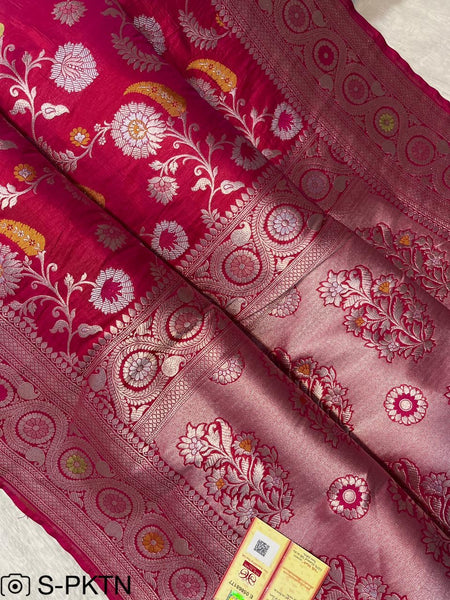 Floral printed Anushka Sharma Georgette Saree with embellished  Sequins Lace Border