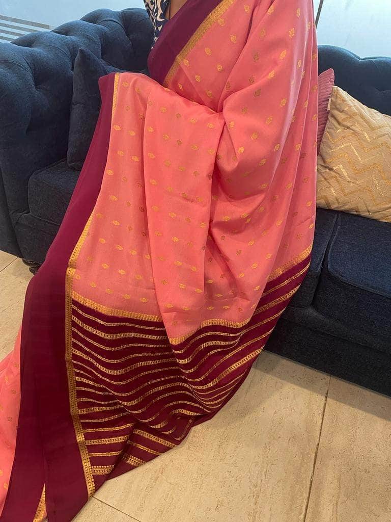 100gm Thickness Pure Mysoore Silk Saree in - Saree - FashionVibes