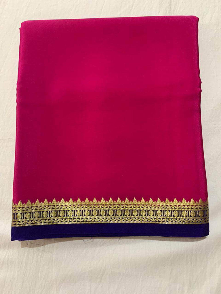 100gm Thickness Pure South Silk Saree in FireBrick - Saree - FashionVibes
