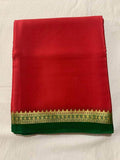 100gm Thickness Pure South Silk Saree in Red - Saree - FashionVibes