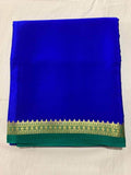 100gm Thickness Pure South Silk Saree in RoyalBlue - Saree - FashionVibes