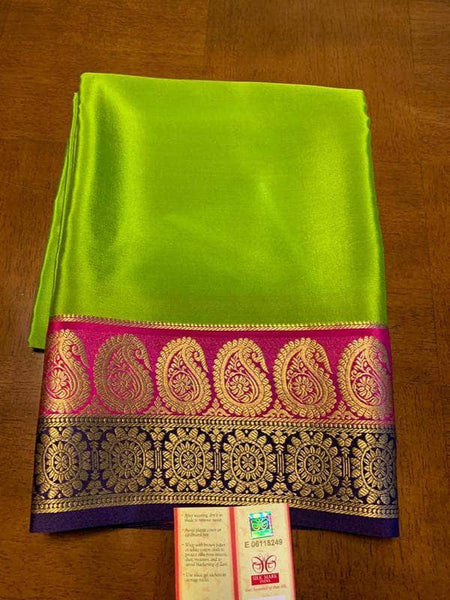 100Grm Thickness Double Contrast Pure South Silk Saree in - Saree - FashionVibes