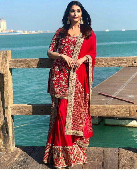 Aishwaya Rai Karvachauth Suit in - Salwar Suit - FashionVibes