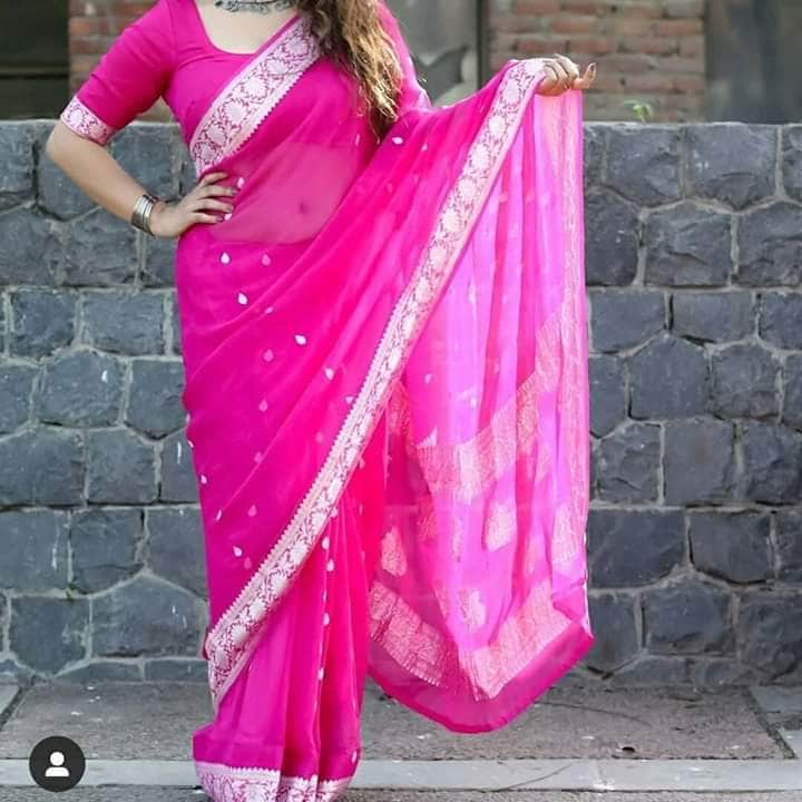 Vishal Prints Light Pink Designer Chiffon Saree