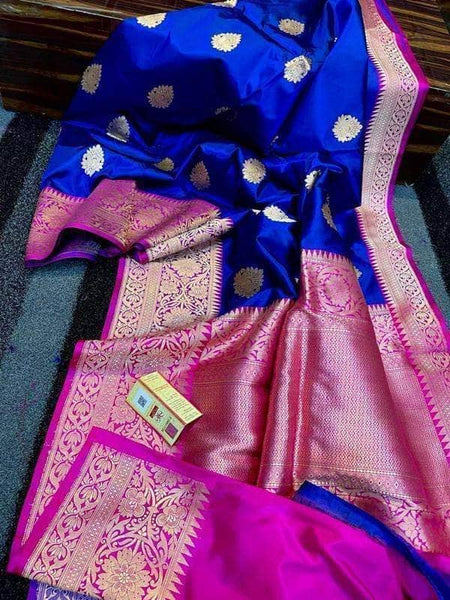 Banarasi Handloom Katan Silk Lehenga in - Lehenga - FashionVibes