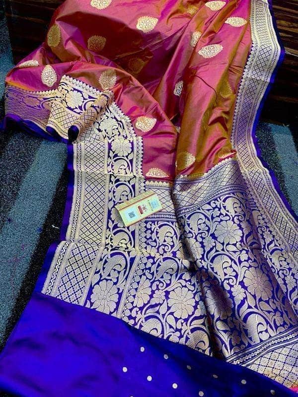 Banarasi Handloom Katan Silk Lehenga in - Lehenga - FashionVibes