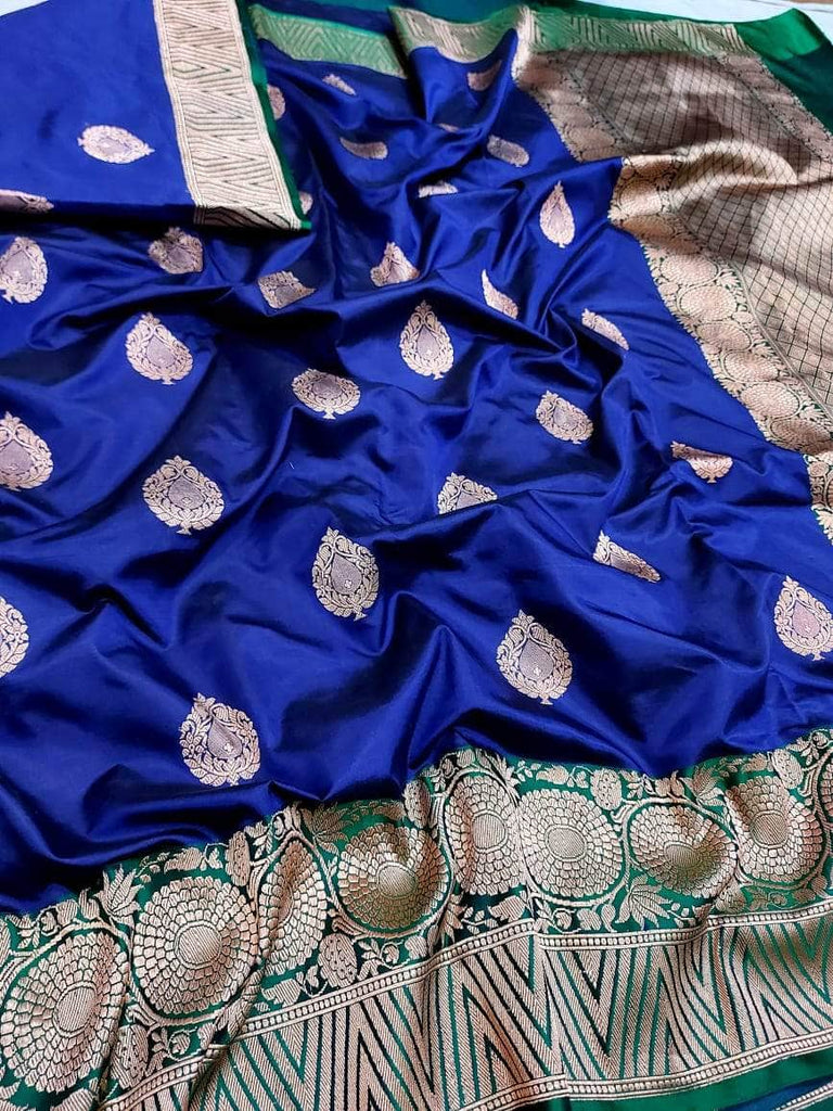 Banarasi Handloom Pure Katan Silk Saree – FashionVibes