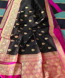 Banarasi Handloom Pure Khaddi Katan Silk Saree in - Saree - FashionVibes
