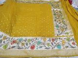 Banarasi Silk Saree with meenakari  border and Zari booti in - Saree - FashionVibes
