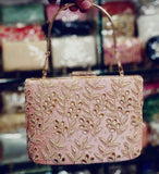 Beautiful Embroidered Clutch in Salmon - Shoes & Cluthes - FashionVibes