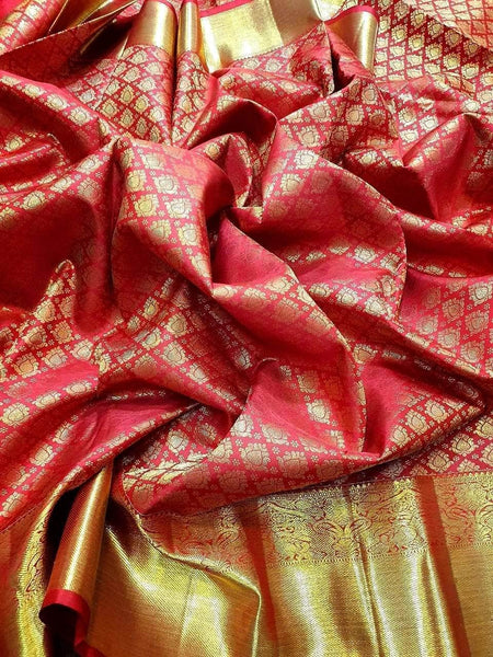 Beautiful Kanchipuram Silk Lehenga in - Lehenga - FashionVibes