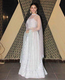 Bollywood Style Pure Georgette Chikankari Lehenga in - Lehenga - FashionVibes