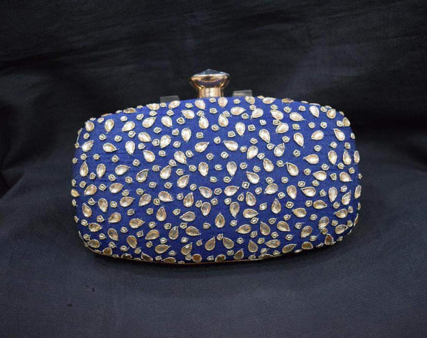 Chandla Handwork Clutch in RoyalBlue - Shoes & Cluthes - FashionVibes