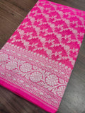 Chiffon Georgette Silk Saree in Pink - Saree - FashionVibes