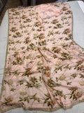 Crepe Floral Pearl Work Saree in Pink - Saree - FashionVibes