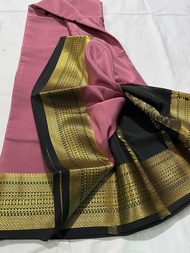 Designer 100gm Thickness South Silk Saree- Mysoree Silk Saree in - Saree - FashionVibes