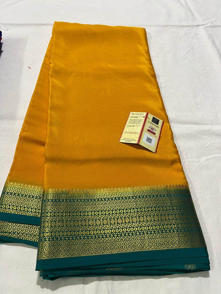 Designer 100gm Thickness South Silk Saree- Mysoree Silk Saree in - Saree - FashionVibes