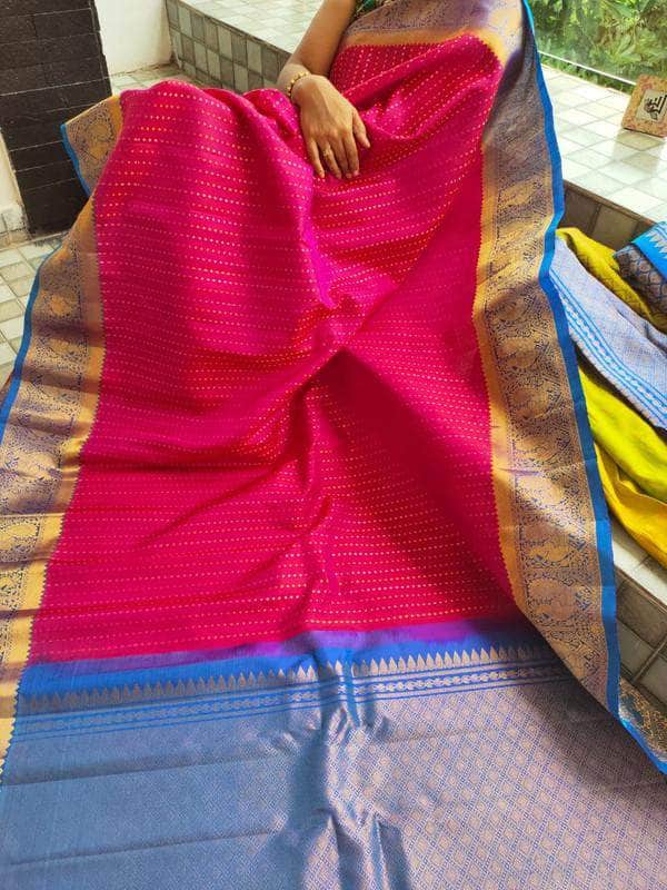 Designer Gadwal Silk Saree in - Saree - FashionVibes