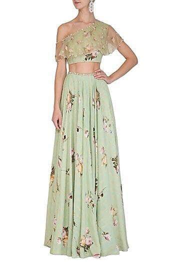 Pure Georgette Lehenga with Floral Work