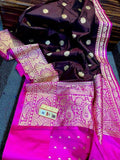 Designer Katan Silk Saree with Antique Zari Work in - Saree - FashionVibes