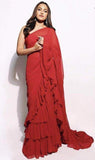Designer Ruffle Saree in - Saree - FashionVibes