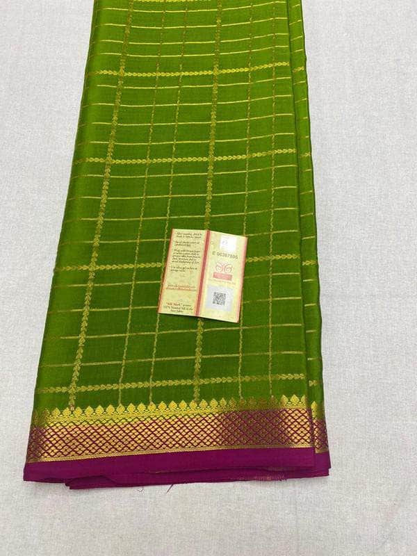 Mangalagiri cotton beautiful small check saree – www.vannamayil.com