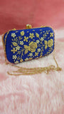 Exclusive Hand Embroidered Clutches in MediumBlue - Shoes & Cluthes - FashionVibes