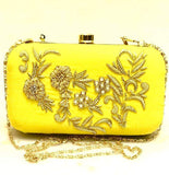 Exclusive Hand Embroidered Clutches in Yellow - Shoes & Cluthes - FashionVibes