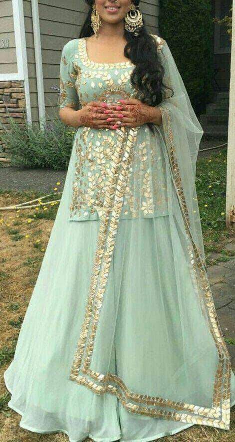 sharara dress Georgette Gottapatti Sharara Suit