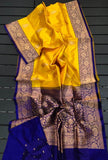Gold Zari Banarasi Silk Saree in - Saree - FashionVibes