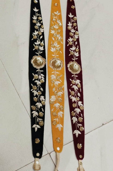Hand Embroidered Luxury Dress Belts in - - FashionVibes