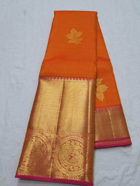 Beautiful Kanjivaram Authentic Silk Saree with floral patterns