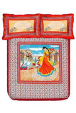 Jaipuri Bedsheets in Red - - FashionVibes