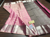 Kancheepuram Silk Handloom  Saree in Golden - Saree - FashionVibes