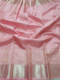 Kanjivaram Silk Saree in beautiful colors and designs in Light Pink - Saree - FashionVibes