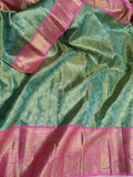 Kanjivaram Silk Saree with Broad Border in - Saree - FashionVibes