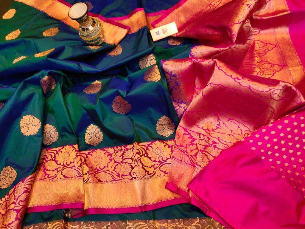 Katan Silk Saree in - Saree - FashionVibes