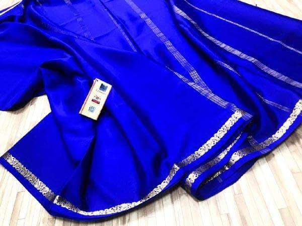 Black Mysore Silk Saree with Deep Back Neck Blouse - Saree Blouse Patterns