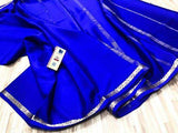 KSIC Grade Mysore Crepe Silk Sarees (80 GSM) in RoyalBlue - Saree - FashionVibes