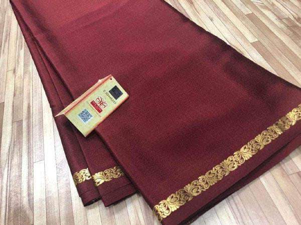 KSIC Grade Mysore Crepe Silk Sarees (80 GSM) in - Saree - FashionVibes