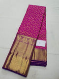 Most Trendy Kanjivaram Silk Saree in Magenta - Saree - FashionVibes