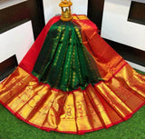 New Arrival Kuppadam Saree in Green - Saree - FashionVibes