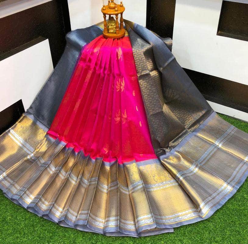 New Arrival Kuppadam Saree in Pink - Saree - FashionVibes